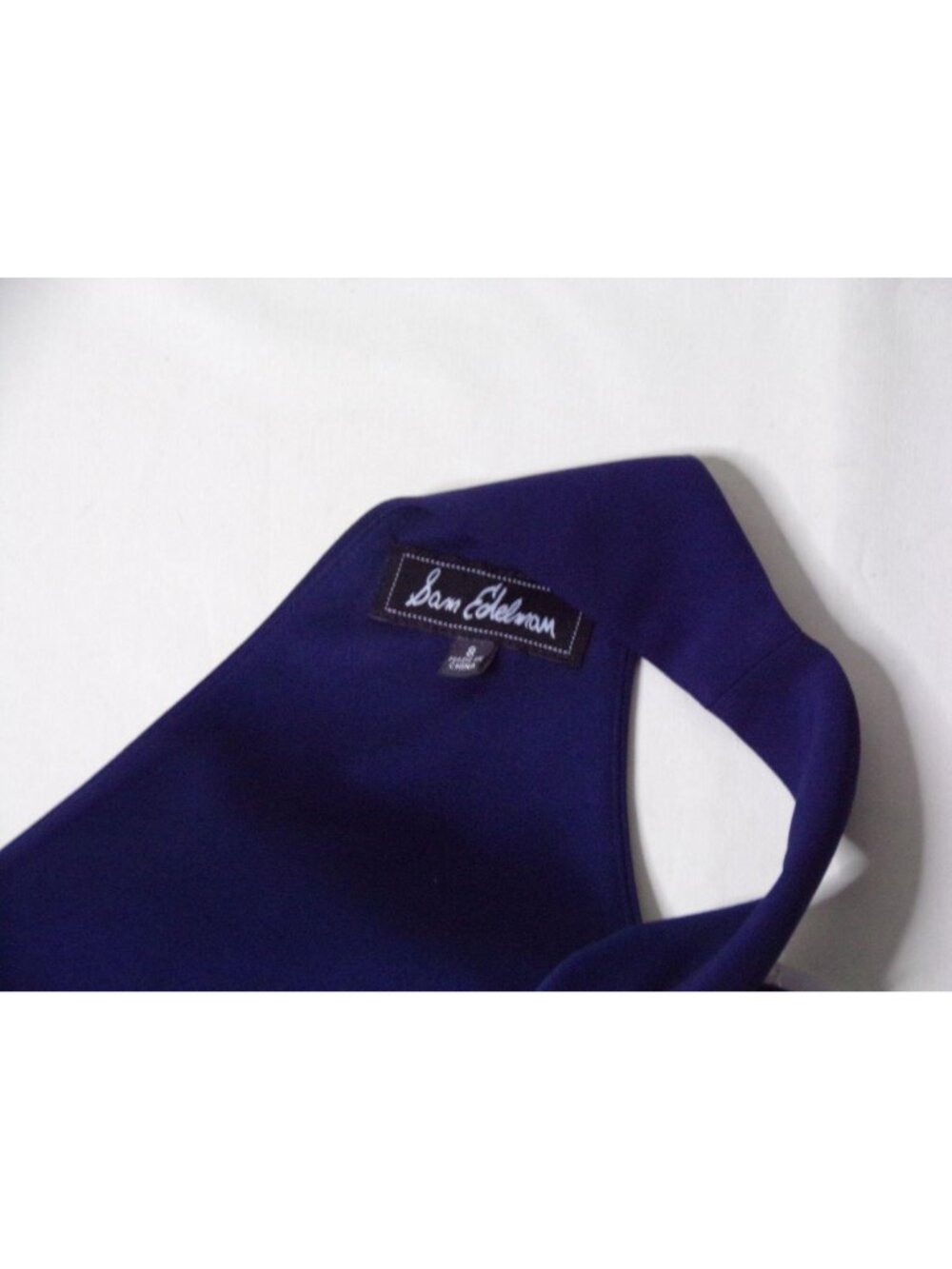🆕 SAM EDELMAN V-Neck Wide Leg Jumpsuit Navy Blue 8 - Picture 8 of 8